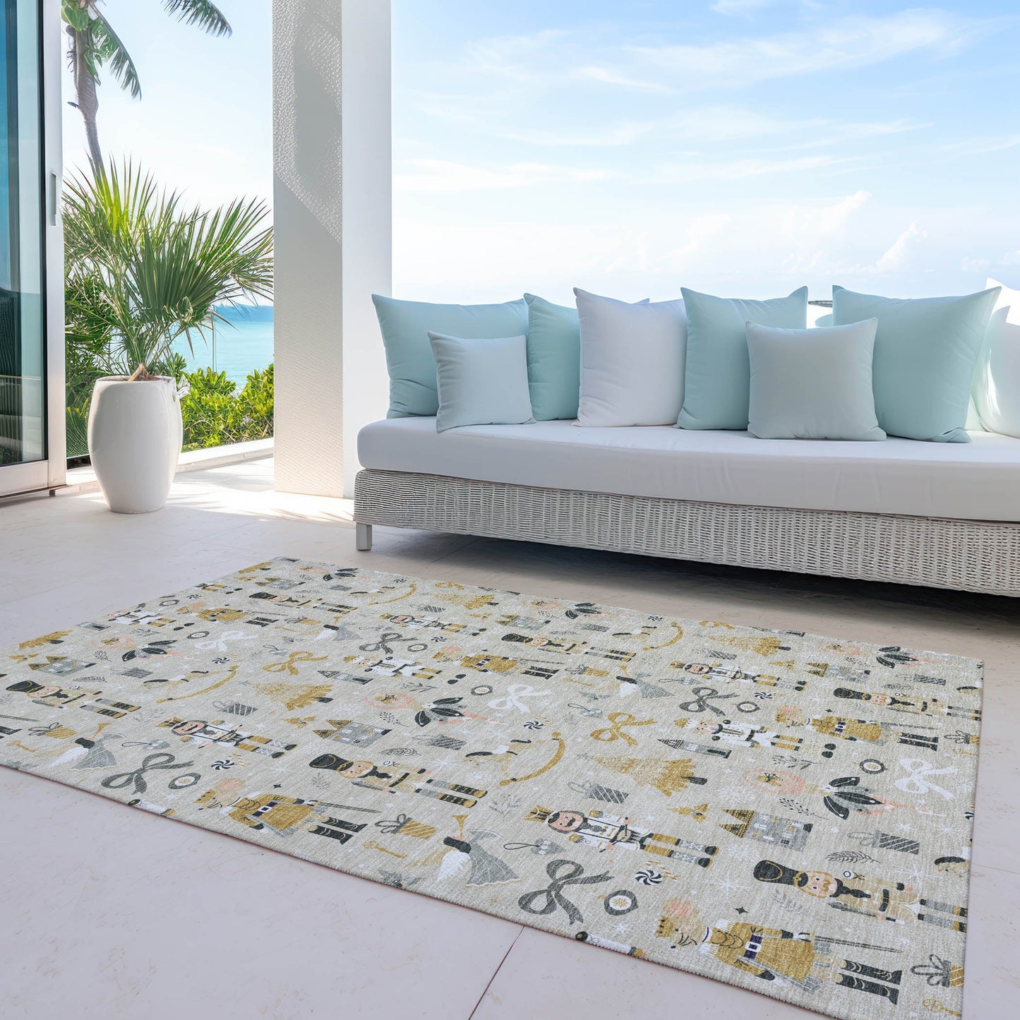 Addison Rugs Raeara Brown Washable Indoor-Outdoor Rug