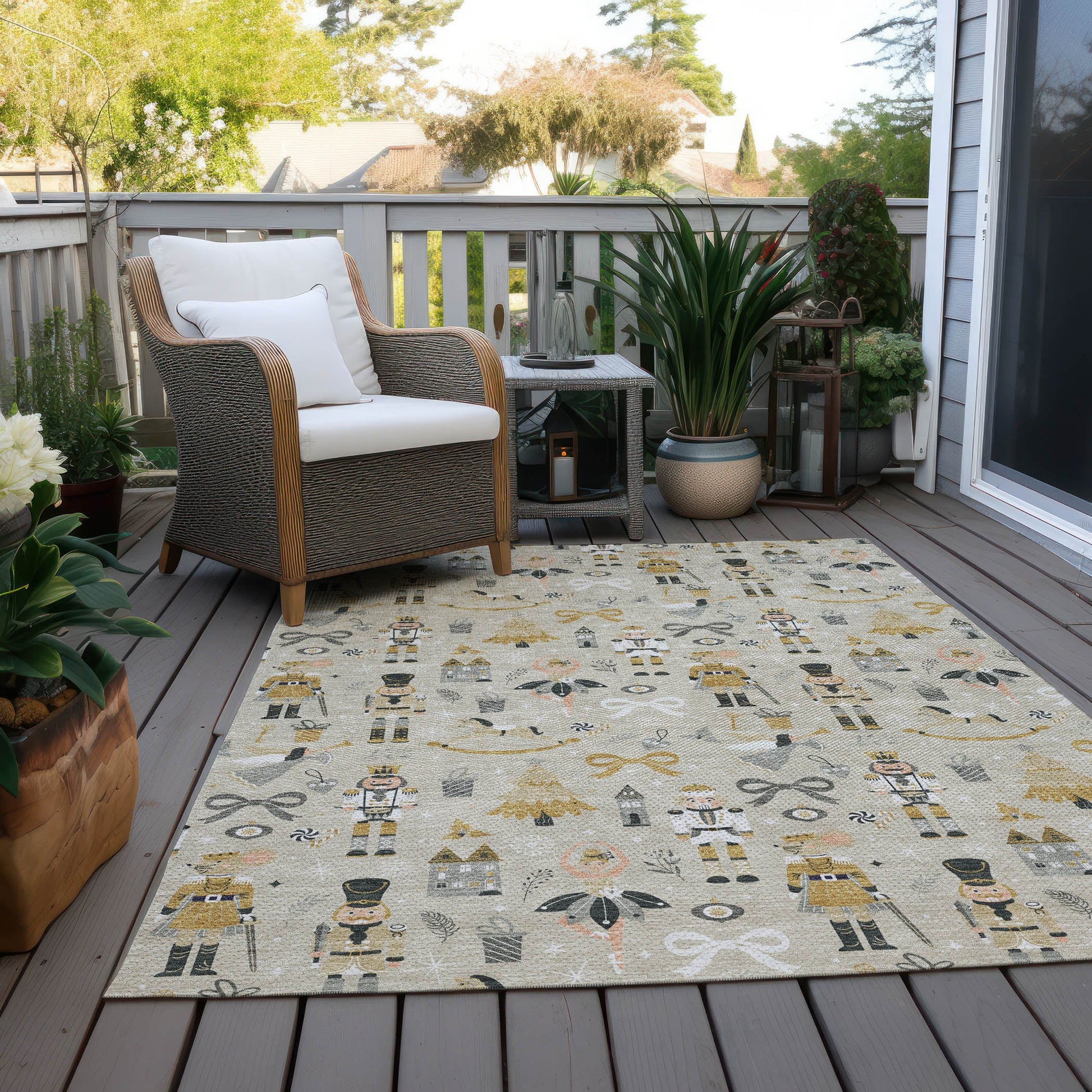 Addison Rugs Raeara Brown Washable Indoor-Outdoor Rug