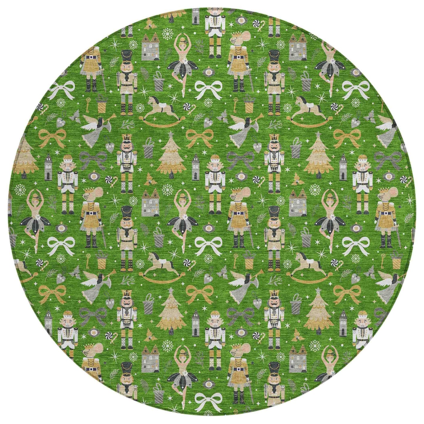 Raeara Green Washable Indoor-Outdoor Rug