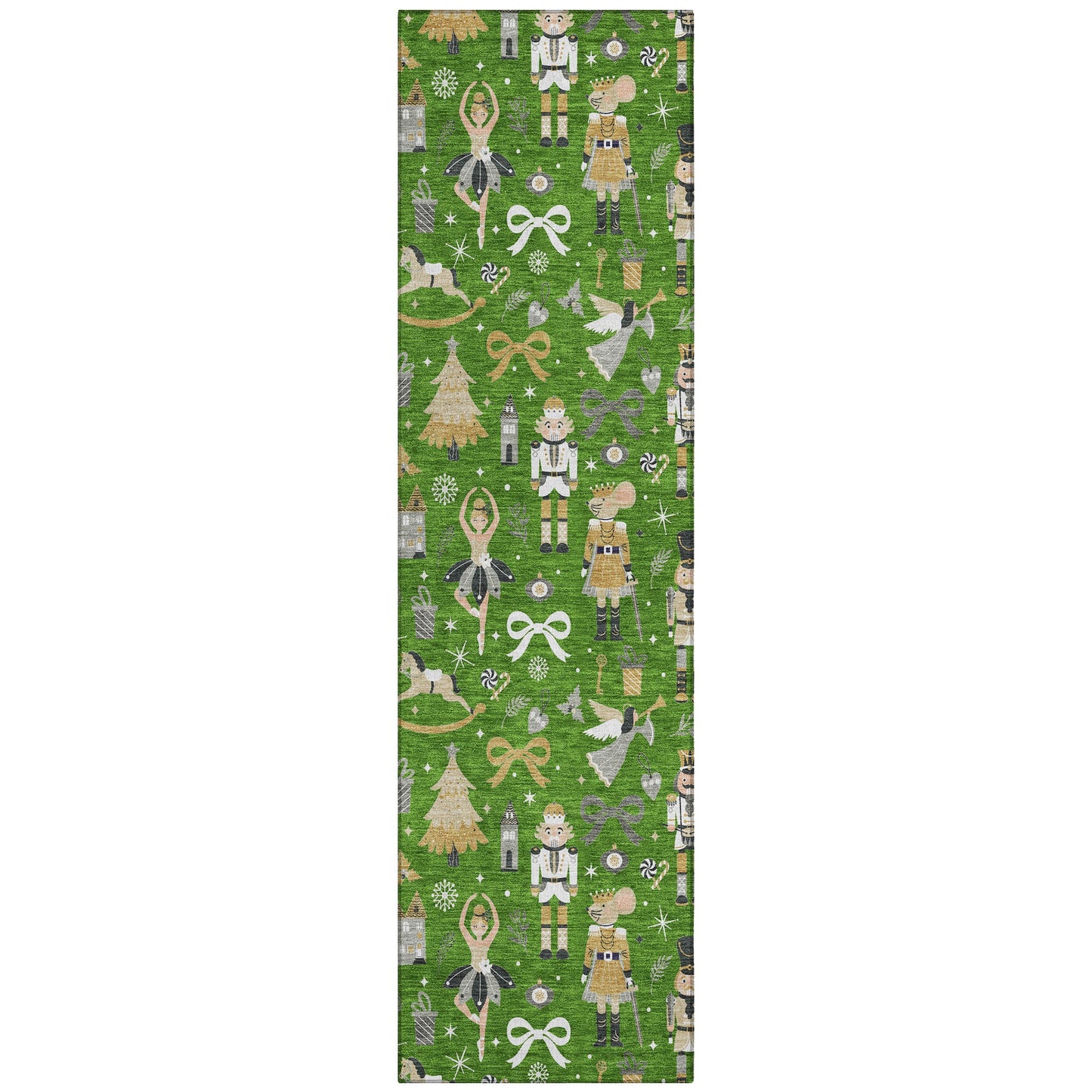 Raeara Green Washable Indoor-Outdoor Rug