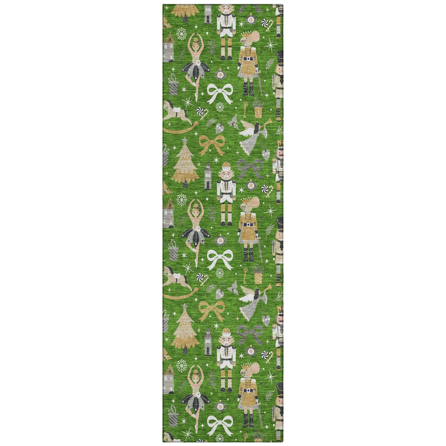 Raeara Green Washable Indoor-Outdoor Rug