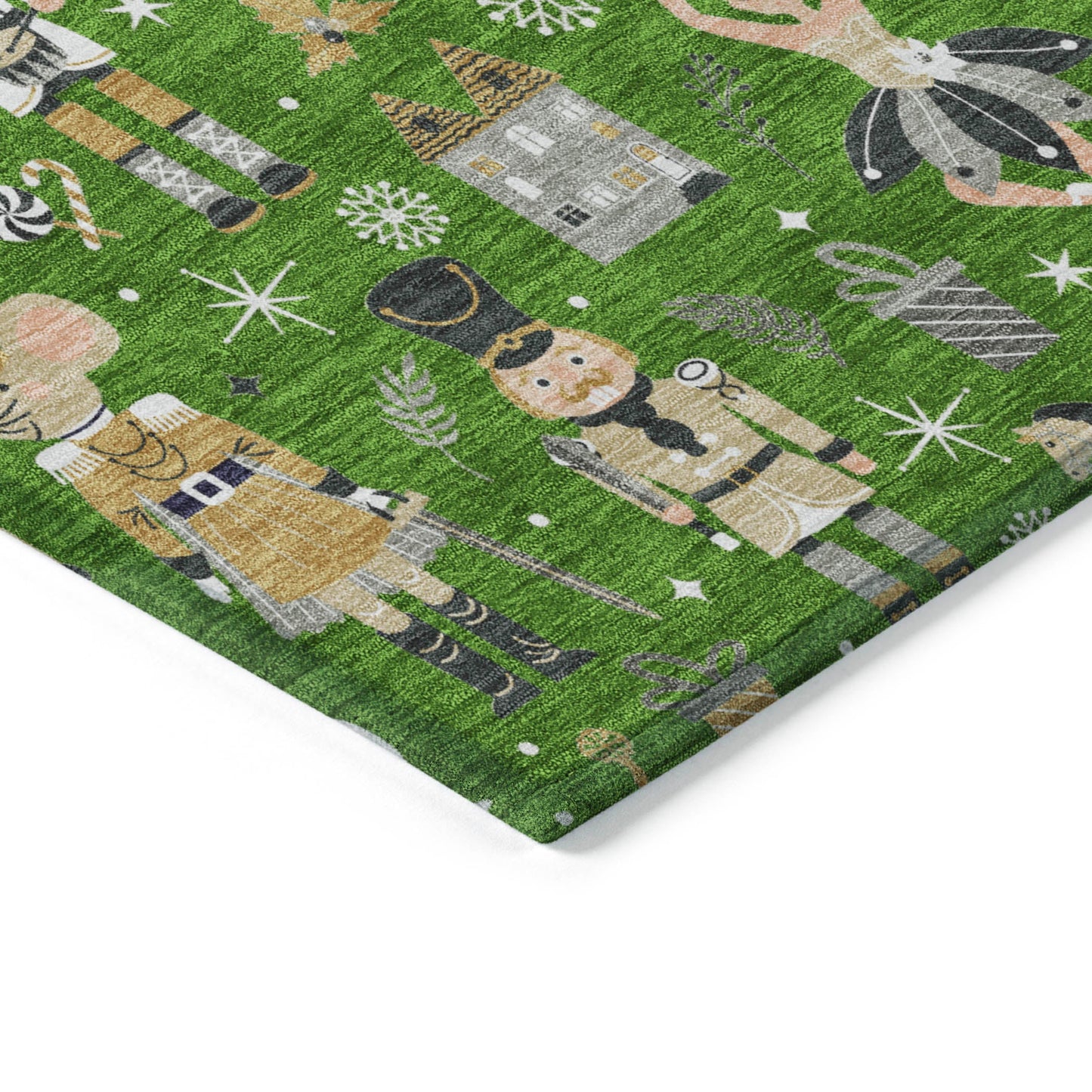 Raeara Green Washable Indoor-Outdoor Rug
