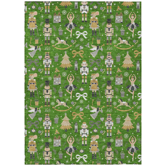 Addison Rugs Raeara Green Washable Indoor-Outdoor Rug