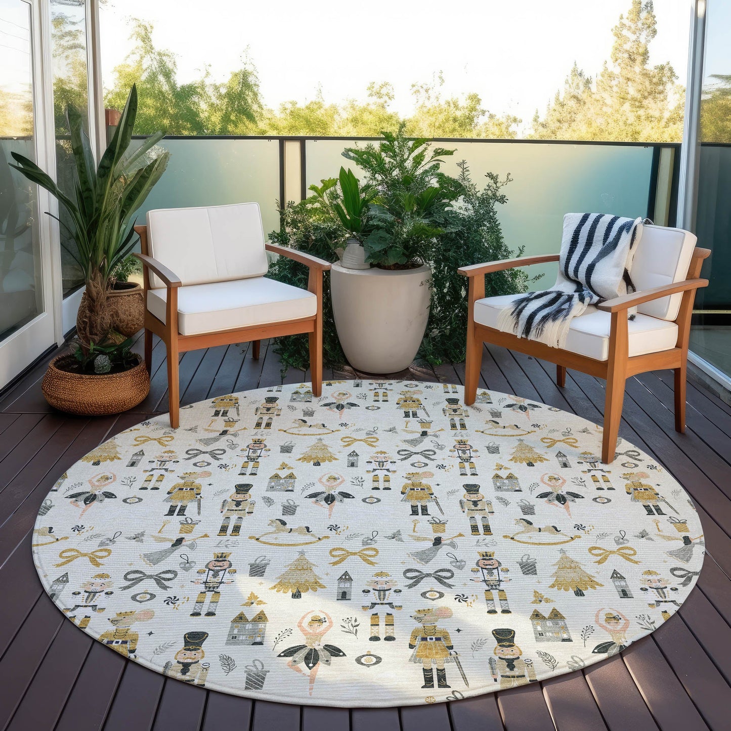 Addison Rugs Raeara Ivory Washable Indoor-Outdoor Rug