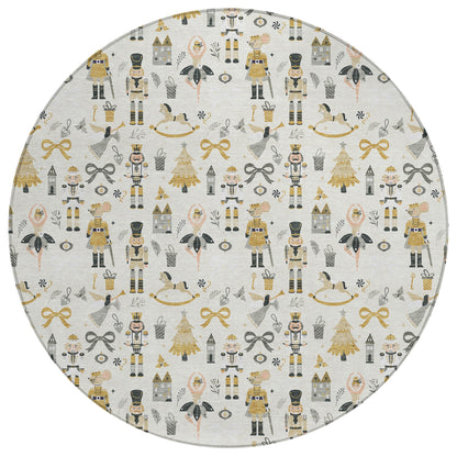 Addison Rugs Raeara Ivory Washable Indoor-Outdoor Rug