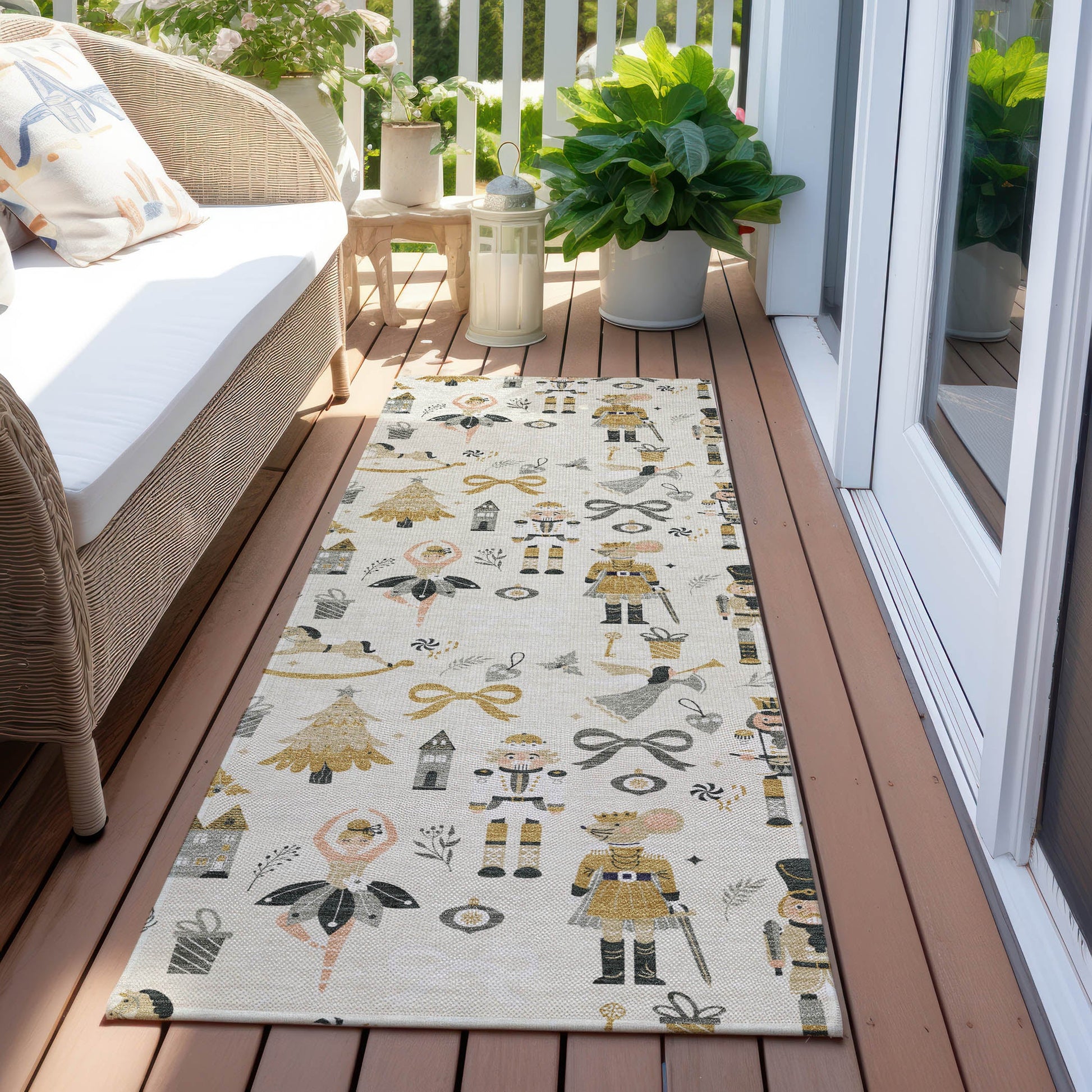Addison Rugs Raeara Ivory Washable Indoor-Outdoor Rug