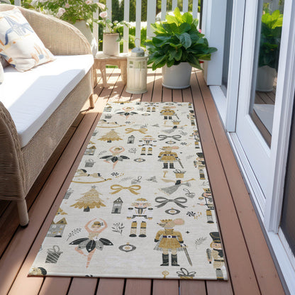 Addison Rugs Raeara Ivory Washable Indoor-Outdoor Rug