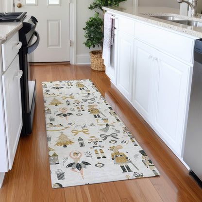 Addison Rugs Raeara Ivory Washable Indoor-Outdoor Rug