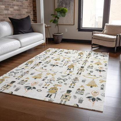 Addison Rugs Raeara Ivory Washable Indoor-Outdoor Rug