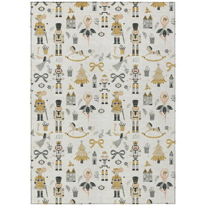 Addison Rugs Raeara Ivory Washable Indoor-Outdoor Rug