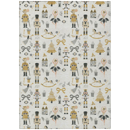 Addison Rugs Raeara Ivory Washable Indoor-Outdoor Rug