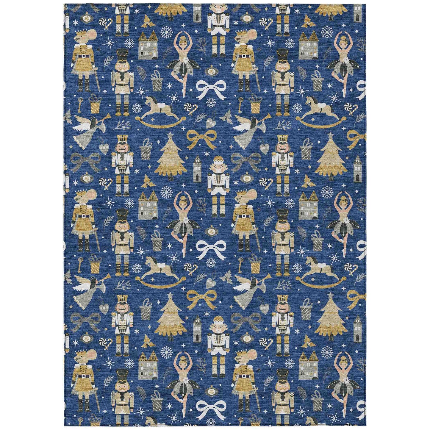 Raeara Blue Washable Indoor-Outdoor Rug