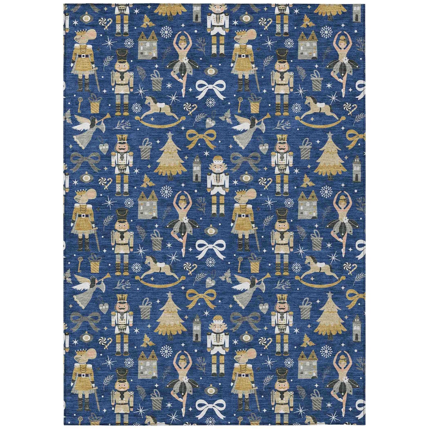 Raeara Blue Washable Indoor-Outdoor Rug