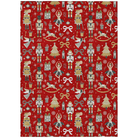 Addison Rugs Raeara Red Washable Indoor-Outdoor Rug