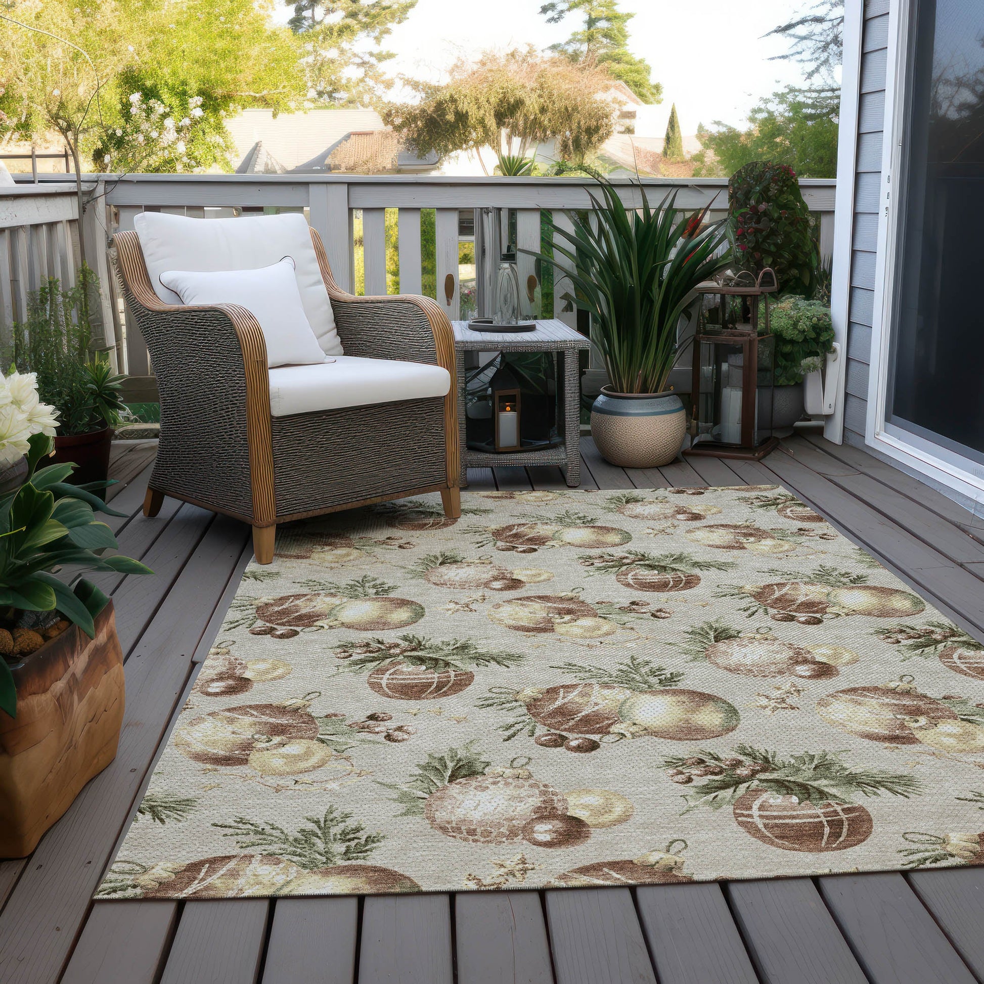 Addison Rugs Raearis Brown Washable Indoor-Outdoor Rug