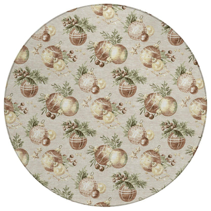 Addison Rugs Raearis Brown Washable Indoor-Outdoor Rug