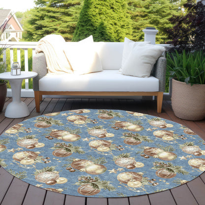 Addison Rugs Raearis Blue Washable Indoor-Outdoor Rug