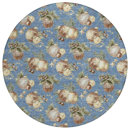 Addison Rugs Raearis Blue Washable Indoor-Outdoor Rug