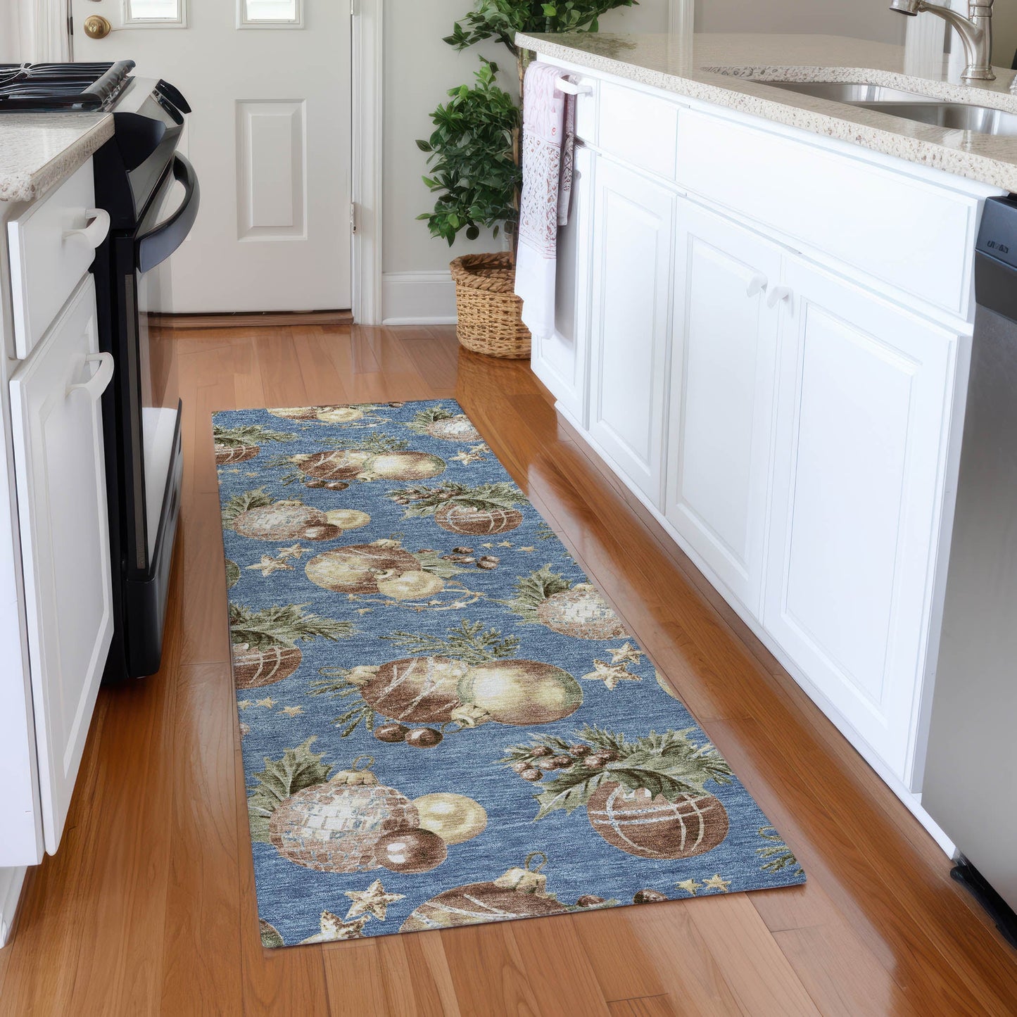 Addison Rugs Raearis Blue Washable Indoor-Outdoor Rug