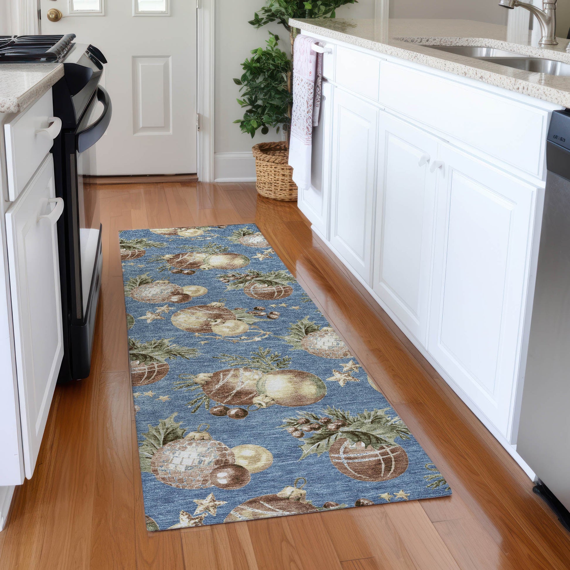 Addison Rugs Raearis Blue Washable Indoor-Outdoor Rug