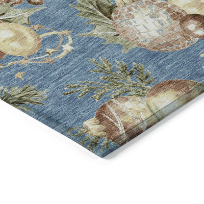 Addison Rugs Raearis Blue Washable Indoor-Outdoor Rug