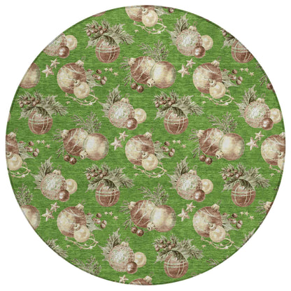 Addison Rugs Raearis Green Washable Indoor-Outdoor Rug