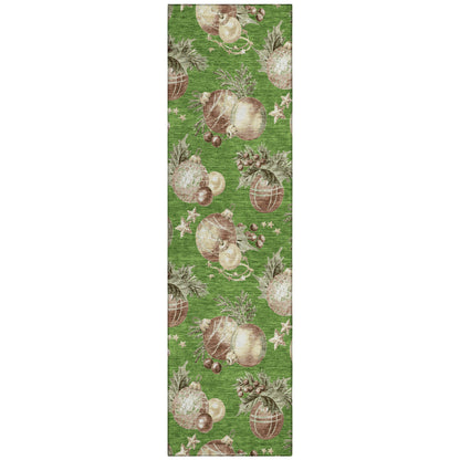 Addison Rugs Raearis Green Washable Indoor-Outdoor Rug