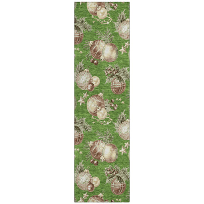 Addison Rugs Raearis Green Washable Indoor-Outdoor Rug