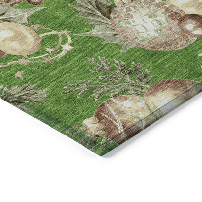 Addison Rugs Raearis Green Washable Indoor-Outdoor Rug