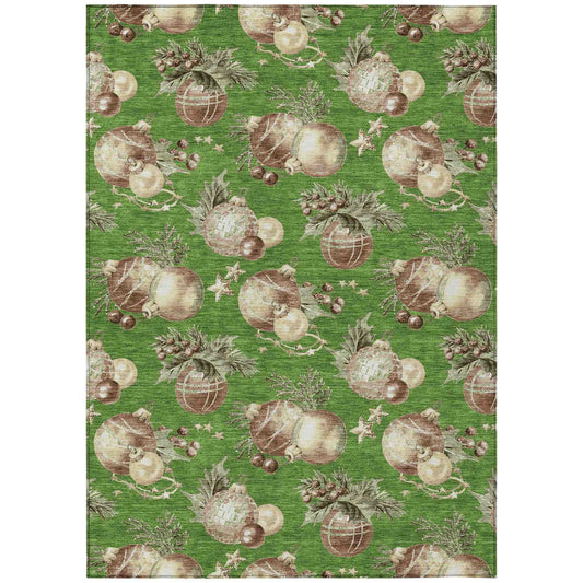 Addison Rugs Raearis Green Washable Indoor-Outdoor Rug