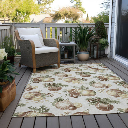 Addison Rugs Raearis Ivory Washable Indoor-Outdoor Rug