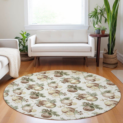Addison Rugs Raearis Ivory Washable Indoor-Outdoor Rug