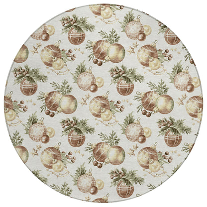 Addison Rugs Raearis Ivory Washable Indoor-Outdoor Rug