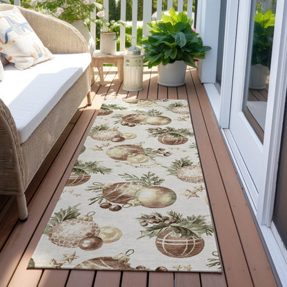 Addison Rugs Raearis Ivory Washable Indoor-Outdoor Rug