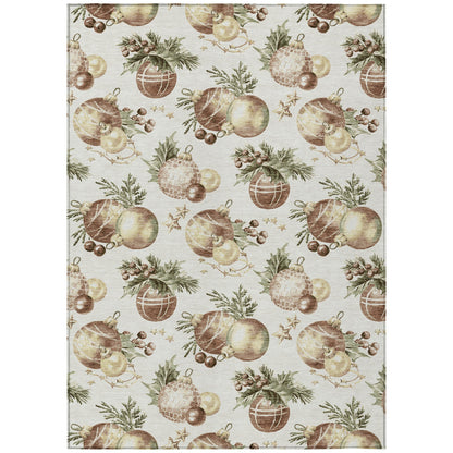 Addison Rugs Raearis Ivory Washable Indoor-Outdoor Rug