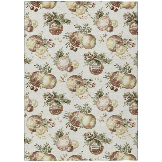 Addison Rugs Raearis Ivory Washable Indoor-Outdoor Rug