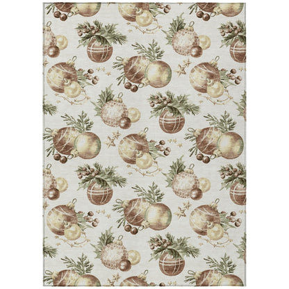 Addison Rugs Raearis Ivory Washable Indoor-Outdoor Rug