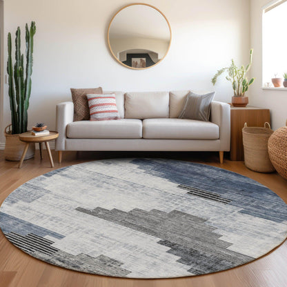 Addison Rugs Raeel Blue Washable Indoor-Outdoor Rug