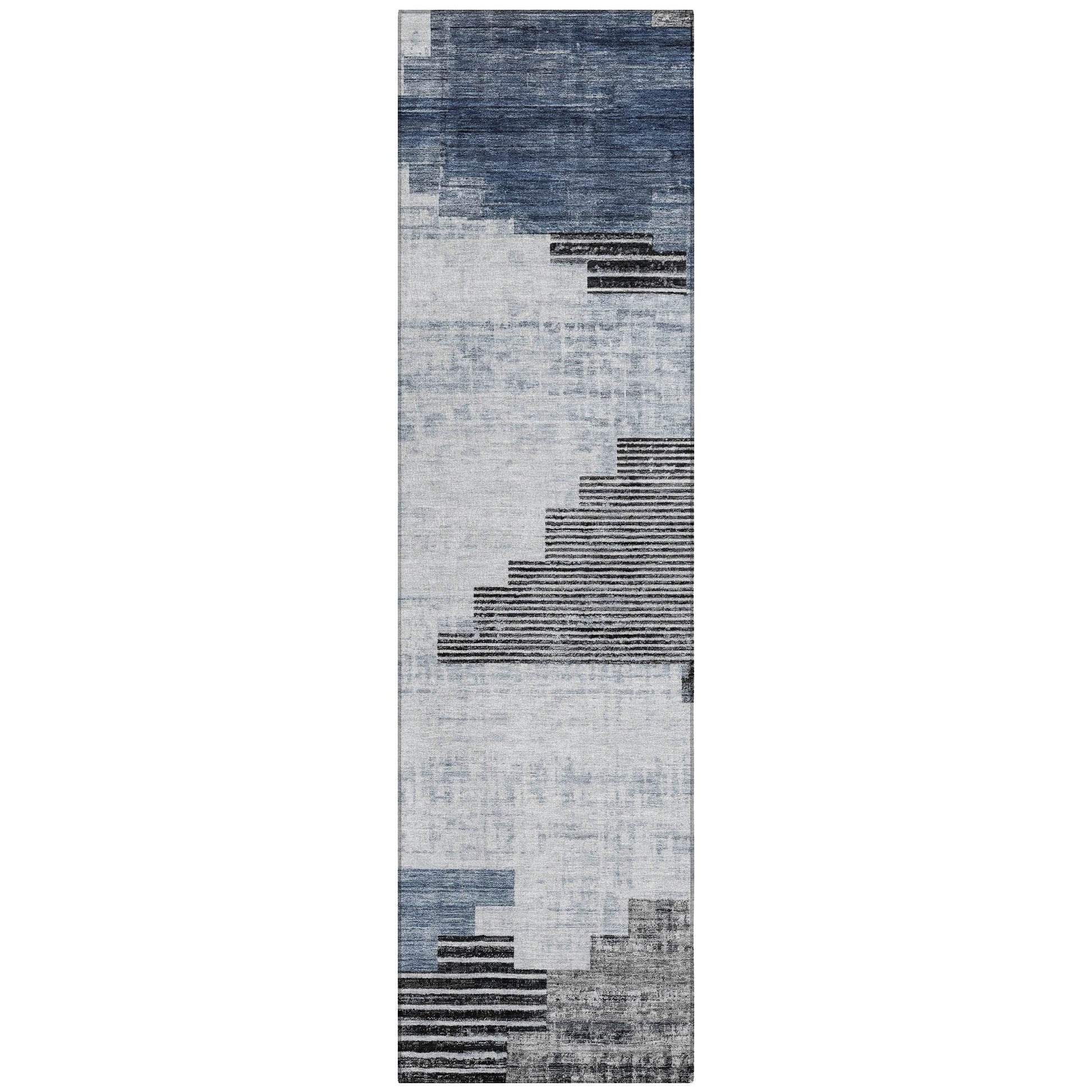 Addison Rugs Raeel Blue Washable Indoor-Outdoor Rug