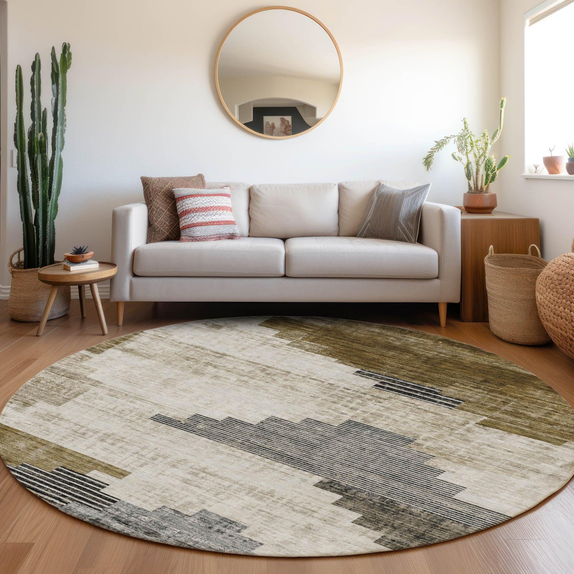 Addison Rugs Raeel Brown Washable Indoor-Outdoor Rug