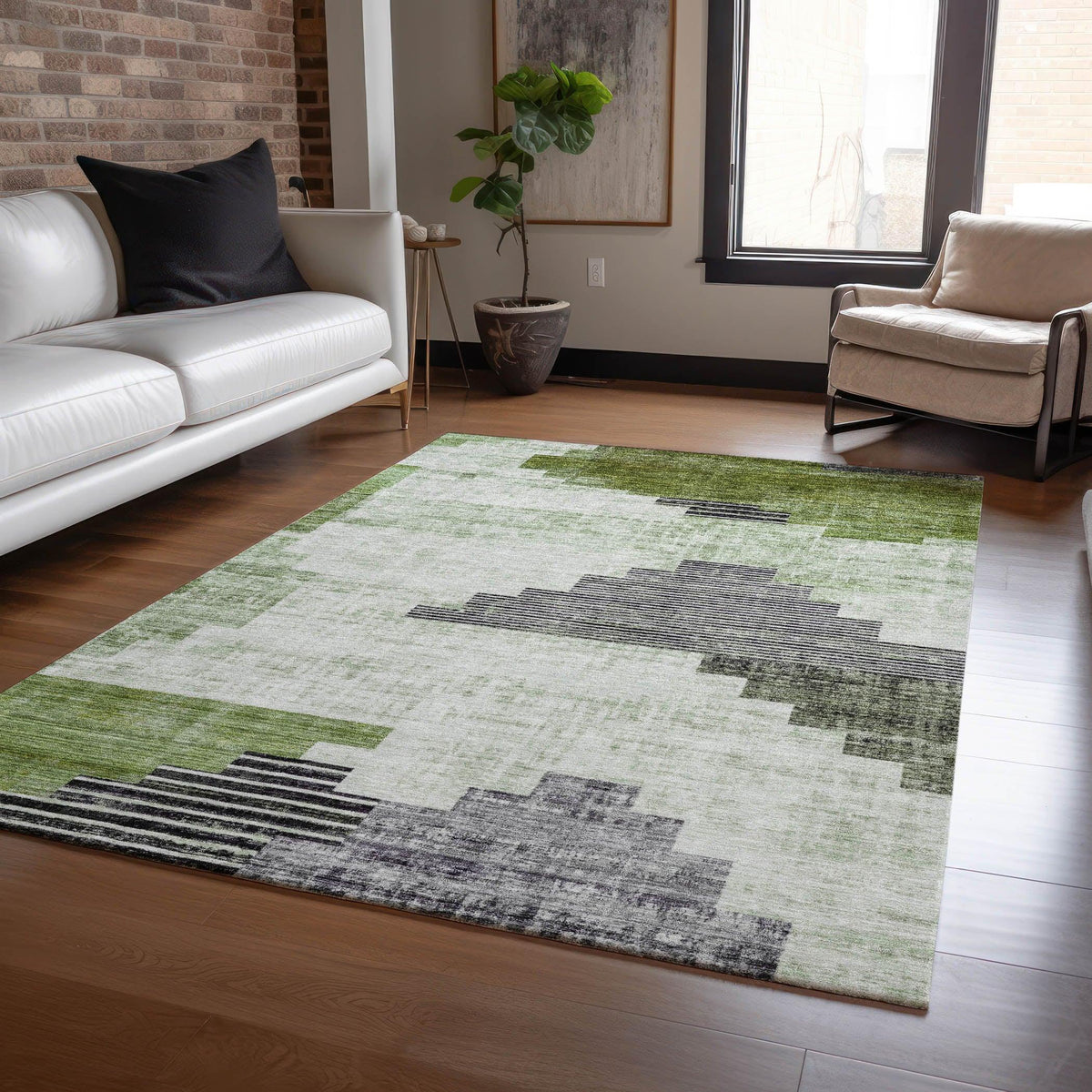 Addison Rugs Raeel Fern Washable Indoor-Outdoor Rug