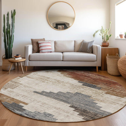 Addison Rugs Raeel Orange Washable Indoor-Outdoor Rug