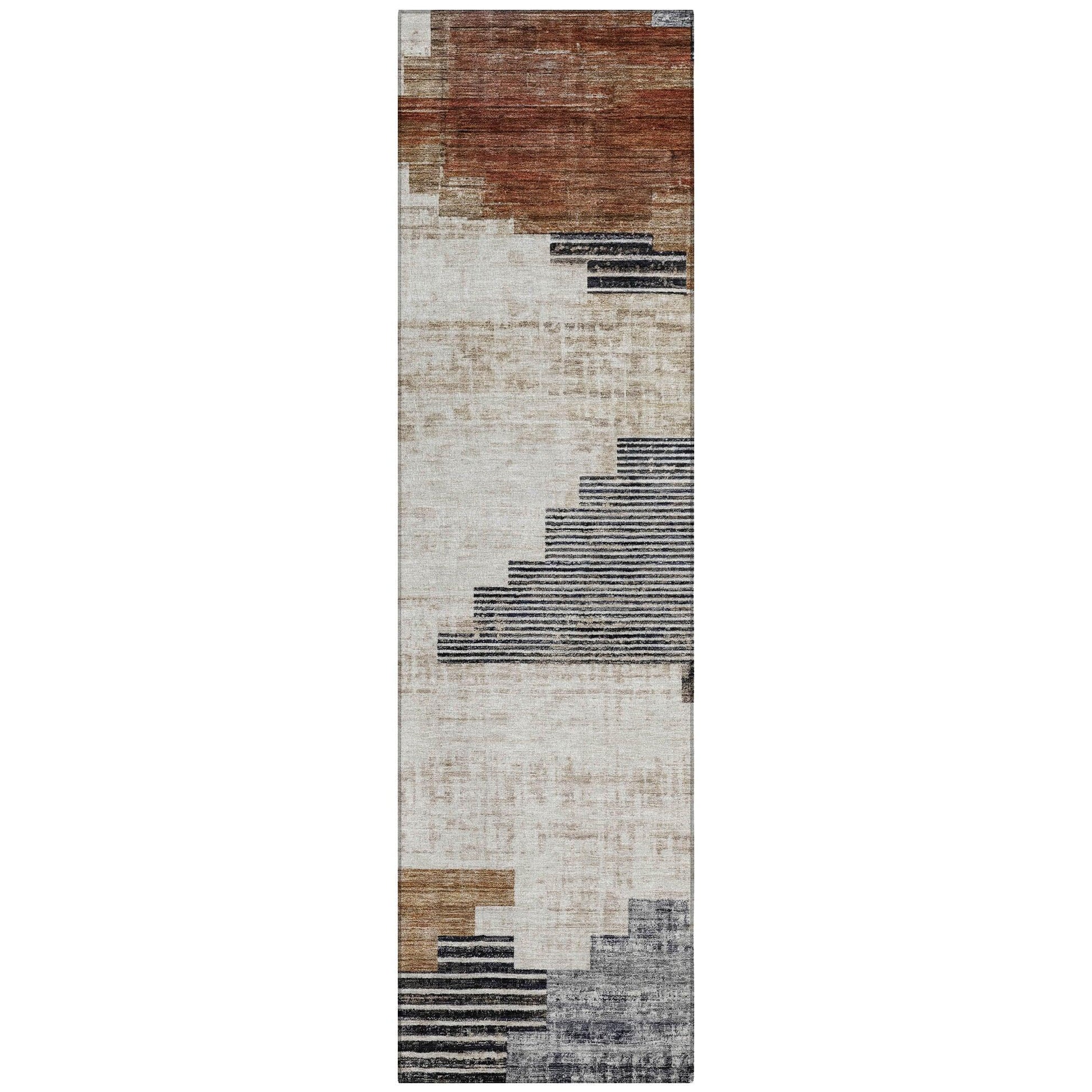 Addison Rugs Raeel Orange Washable Indoor-Outdoor Rug