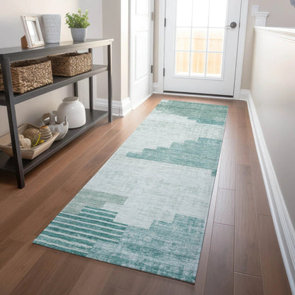 Addison Rugs Raeel Teal Washable Indoor-Outdoor Rug