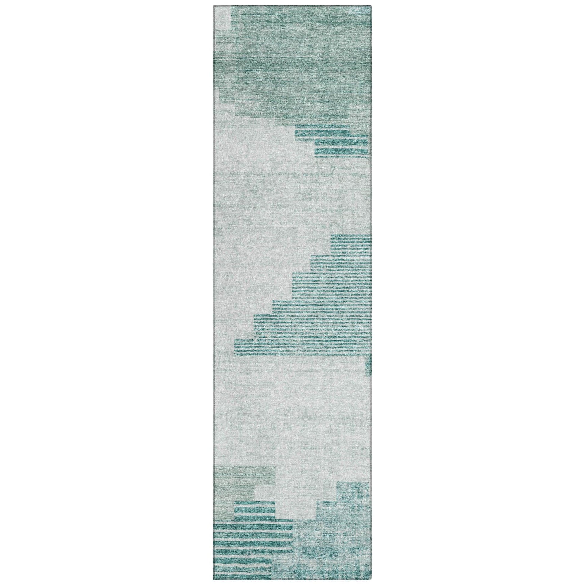 Addison Rugs Raeel Teal Washable Indoor-Outdoor Rug