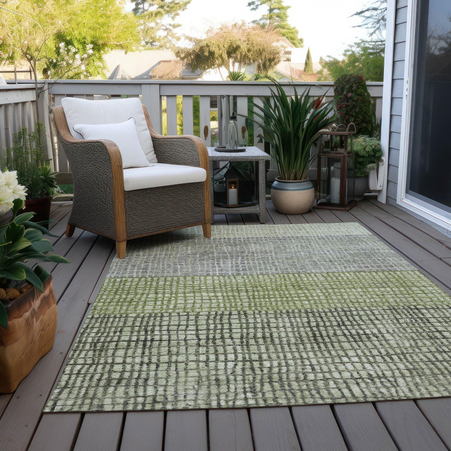 Addison Rugs Raeon Aloe Washable Indoor-Outdoor Rug