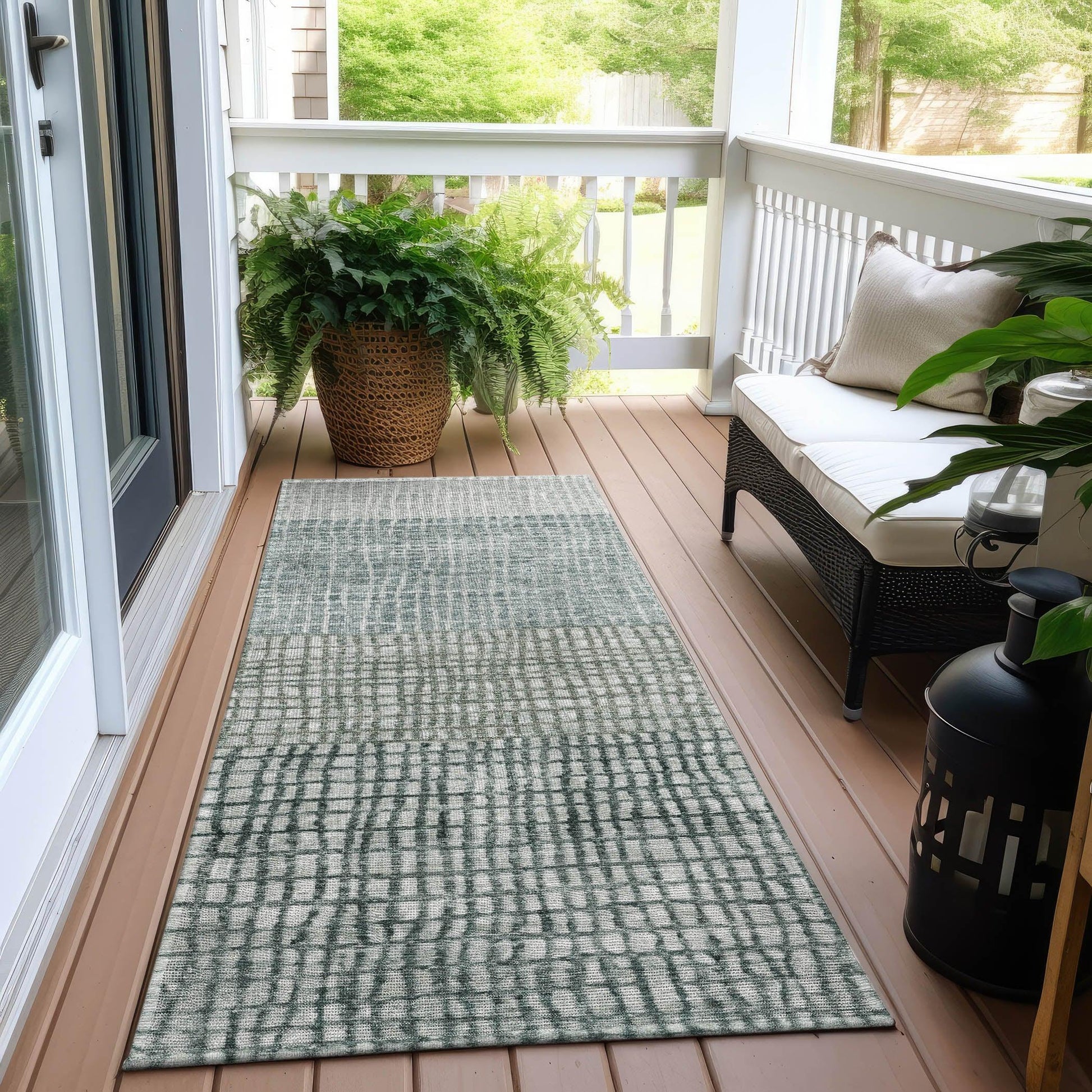 Addison Rugs Raeon Aqua Washable Indoor-Outdoor Rug