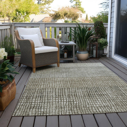 Addison Rugs Raeon Taupe Washable Indoor-Outdoor Rug