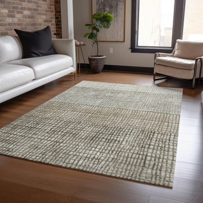 Addison Rugs Raeon Taupe Washable Indoor-Outdoor Rug