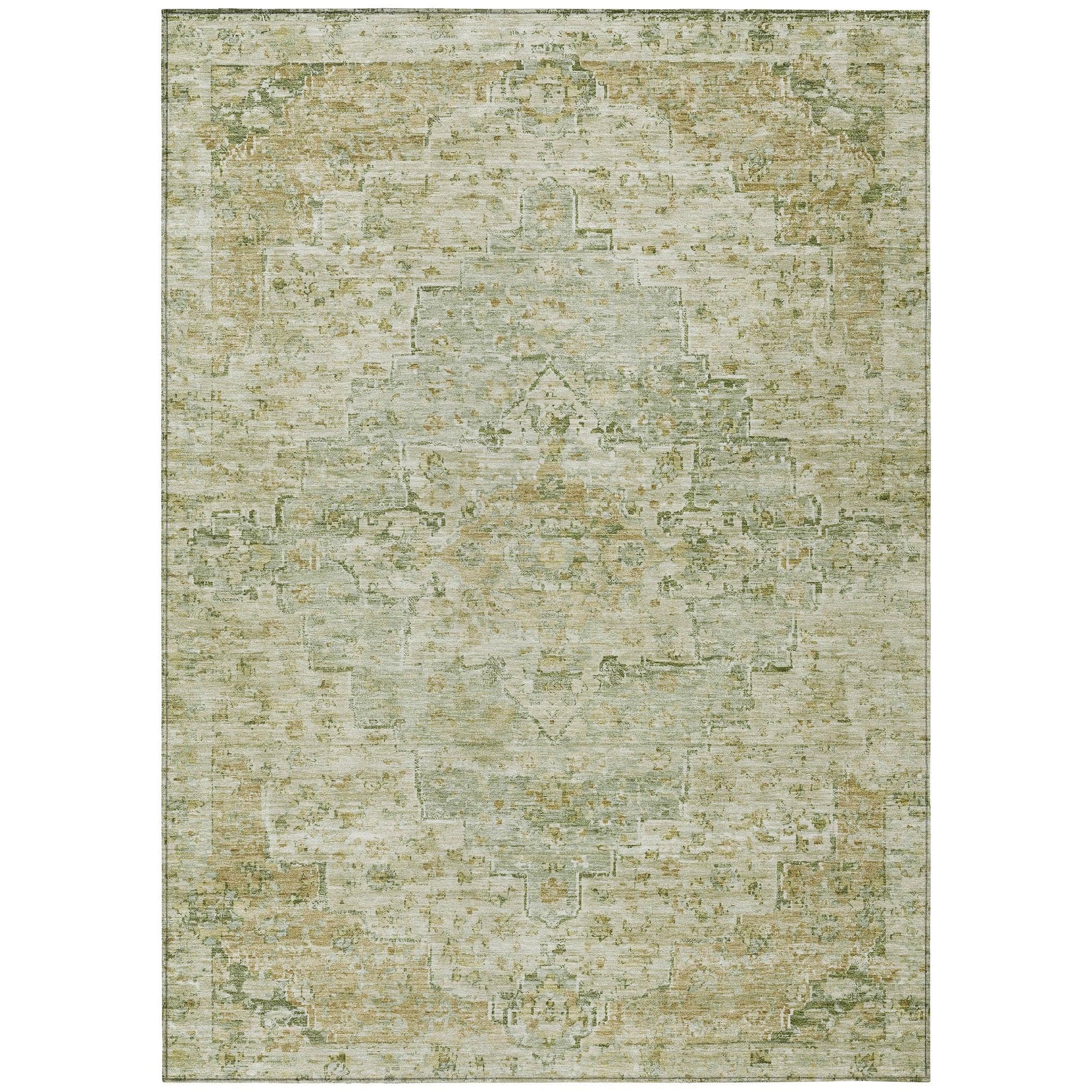 Addison Rugs Raeor Green Washable Indoor-Outdoor Rug
